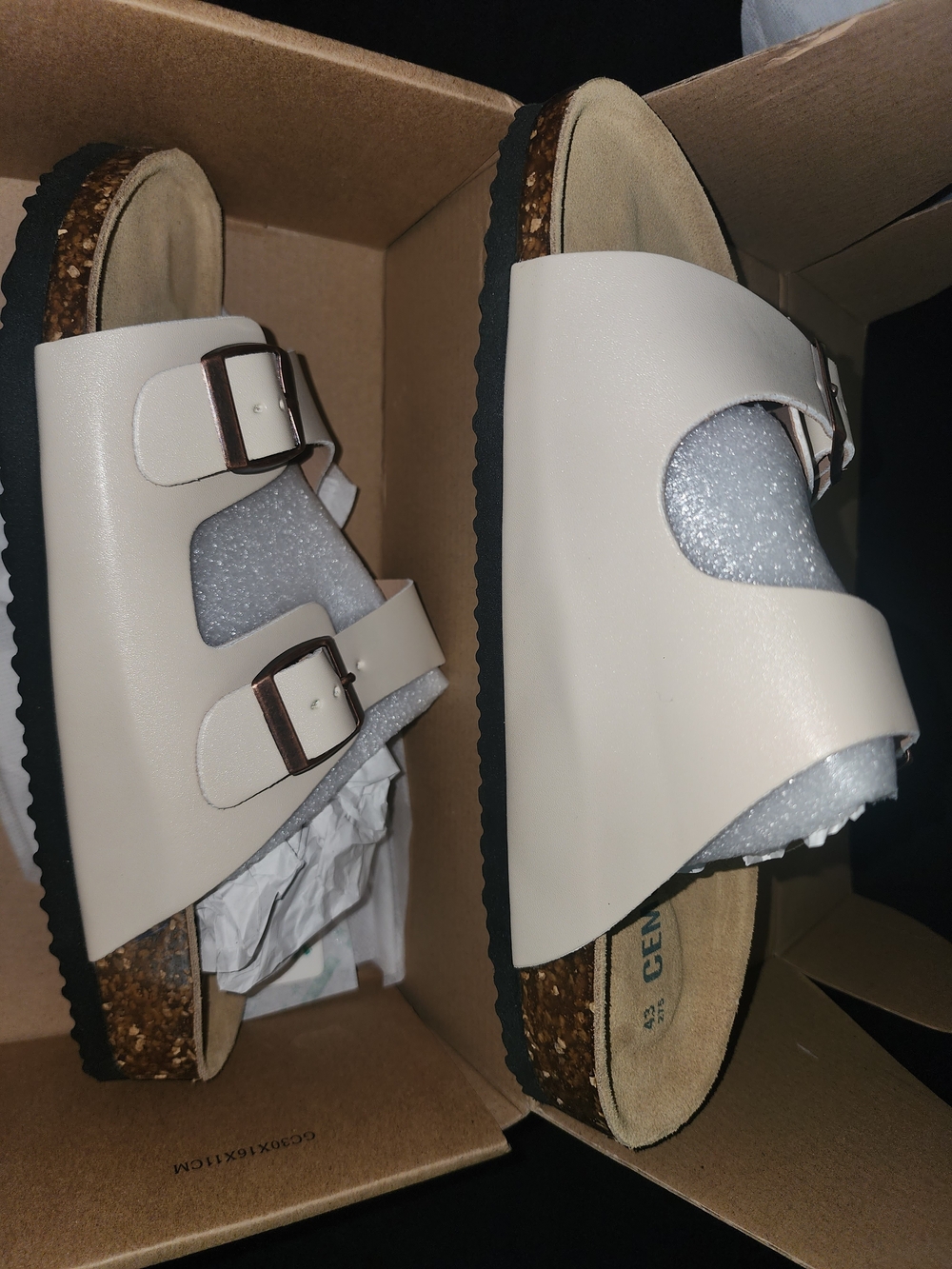 Double-Buckle Woman Slide Sandals - Picture 2 of 5